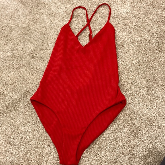 Mara Hoffman Other - Mara Hoffman Red Ribbed One Piece